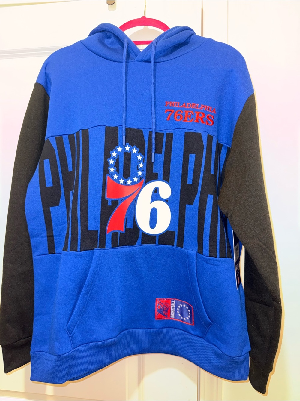 Philadelphia 76ers Blue & Black Pullover Hoodie